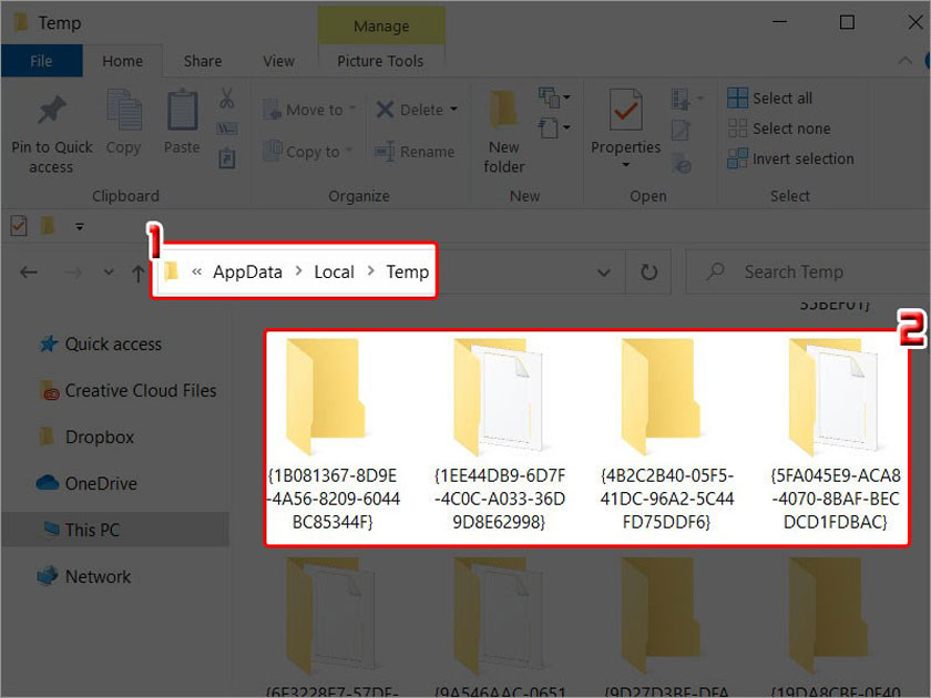 thử xóa các file tạm của các phần mềm cũng như là file tạm của Photoshop