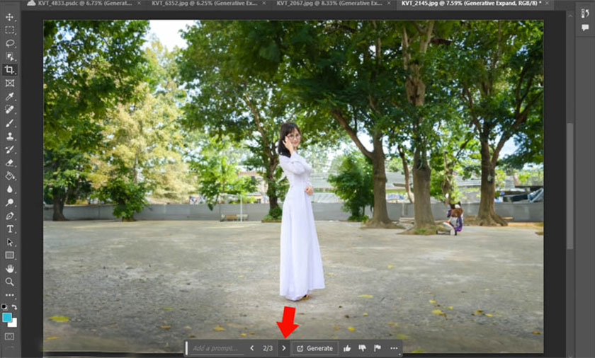 Bạn có thể nhấn lại Generative thêm nhiều lần