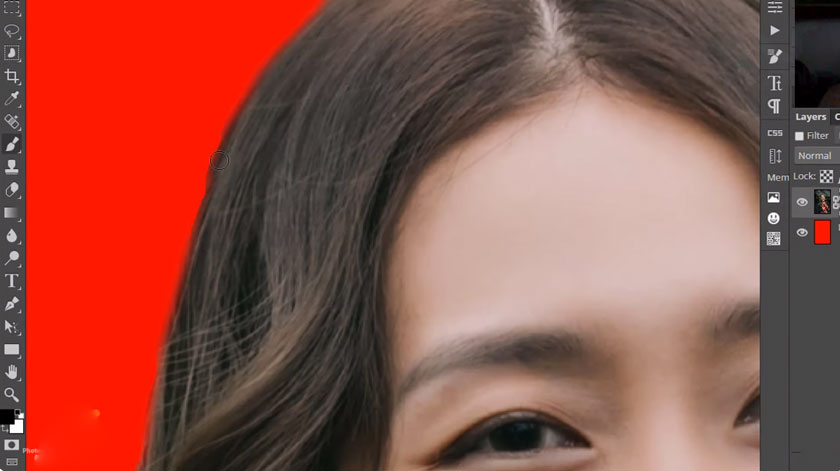Dùng Brush tool