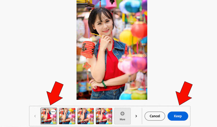 chọn mẫu phù hợp sau đó chọn Keep