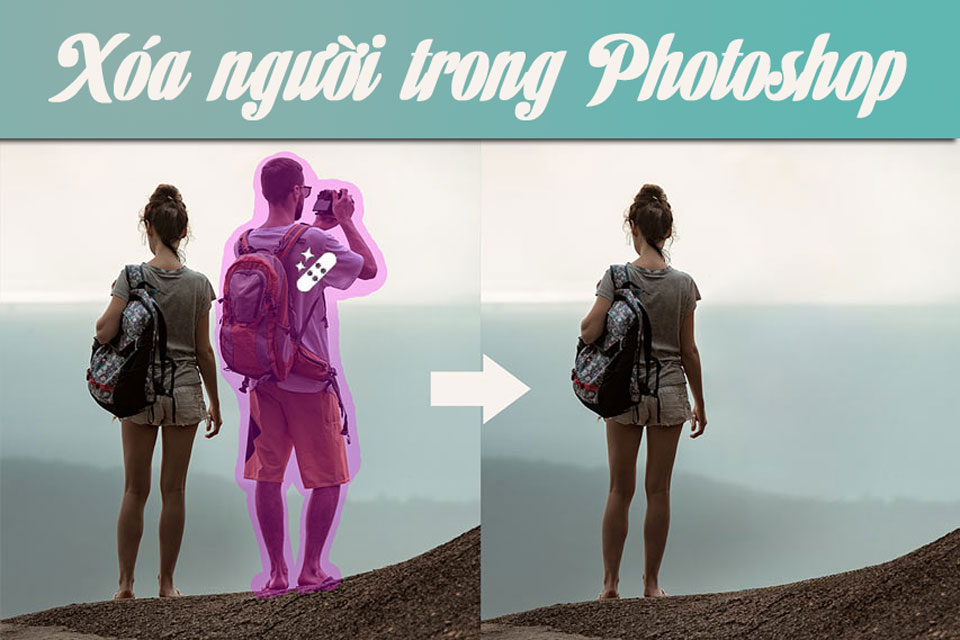 xoá người trong photoshop
