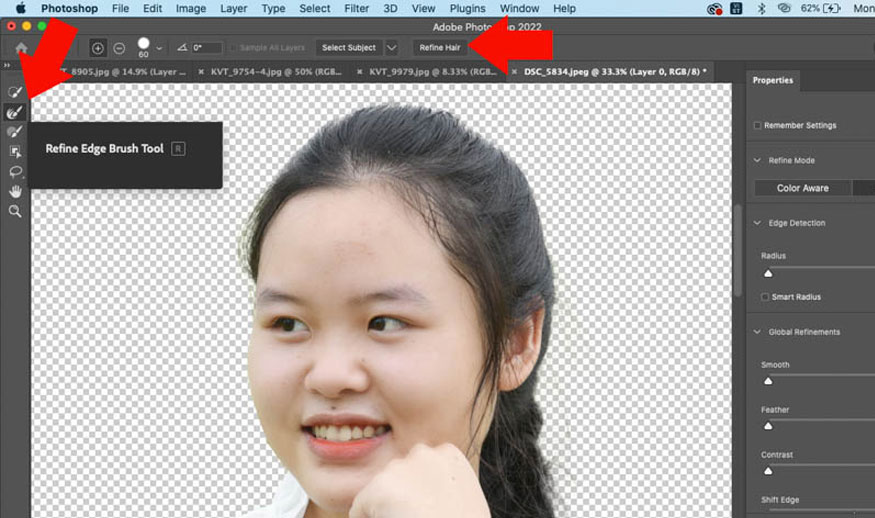 Nhấn phím [ ] để tăng giảm kích thước
