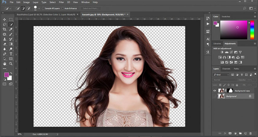 chọn New Layer with Layer Mask