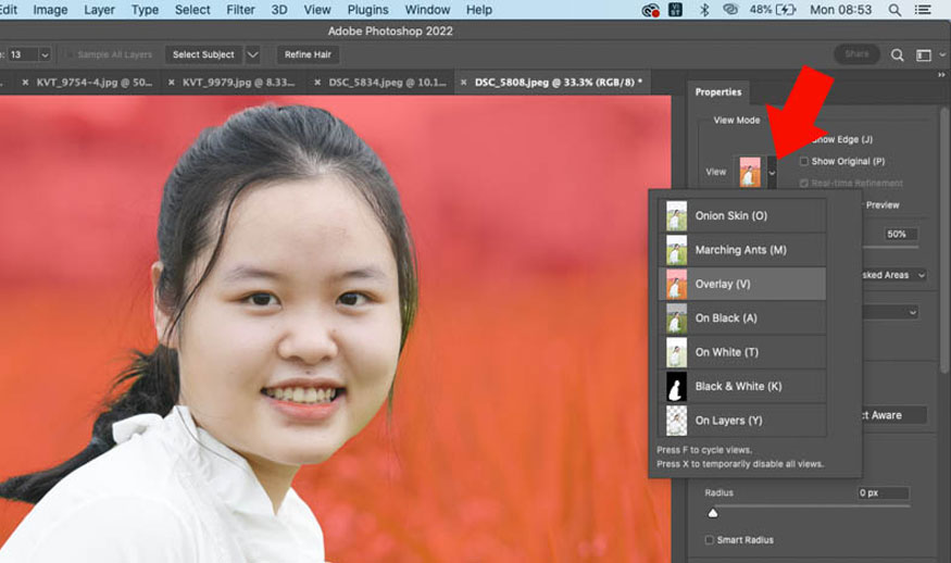 nhấn vào View Mode