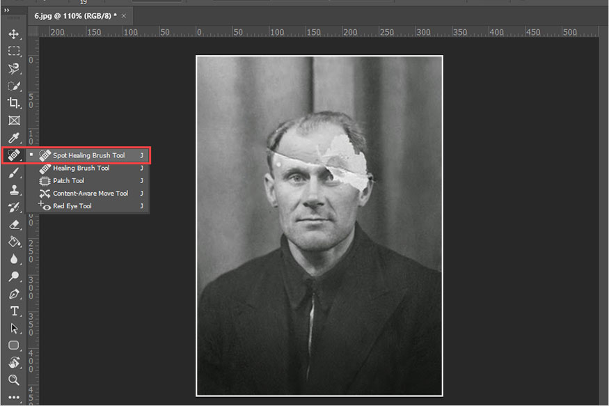 Spot Healing Brush Tool