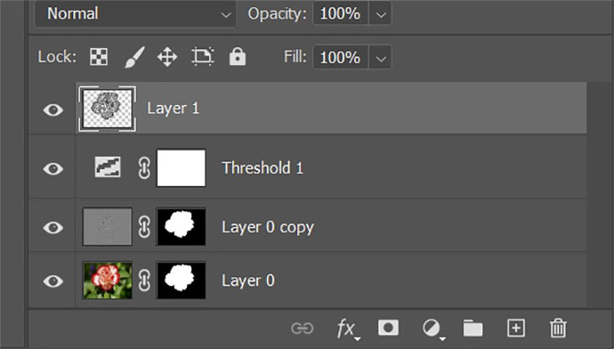 Chọn tất cả Layer sau đó nhấn tổ hợp phím Ctrl + Shift + Alt + E 