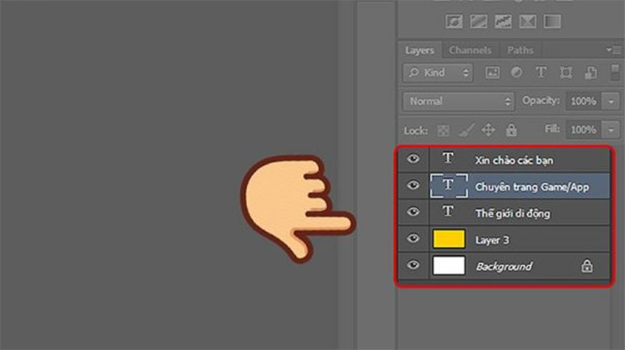 Dùng Rectangle Marquee Tool