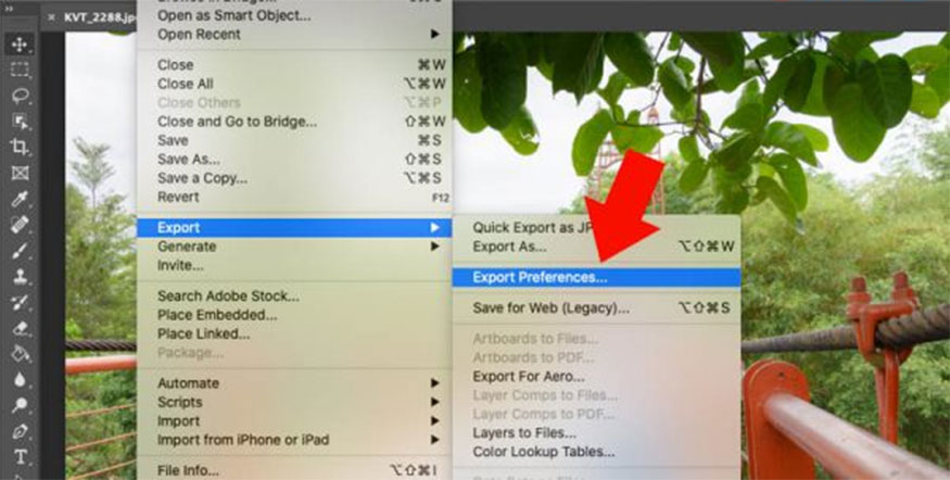 Xuất bằng tùy chọn Lưu cho Web