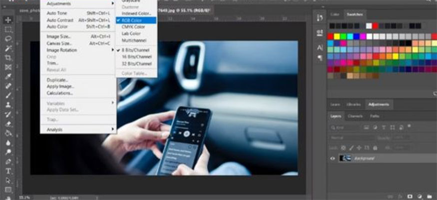 Thay đổi chế độ màu nếu không lưu được file ảnh trong Photoshop