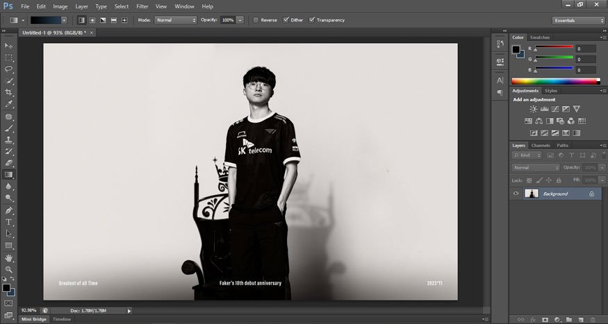 Mở phần mềm Photoshop trong máy tính lên