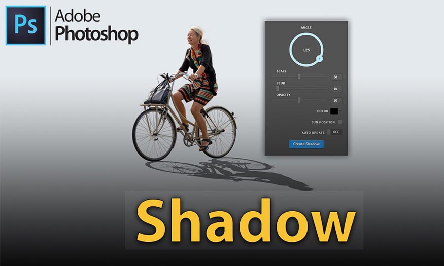 tạo bóng trong photoshop bằng 3D Extrusion