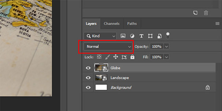 Tại bảng điều khiển Layers