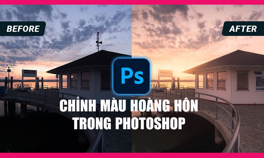 chỉnh màu hoàng hôn trong Photoshop