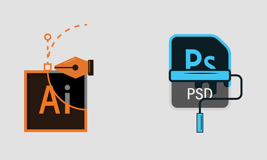 photoshop và illustrator