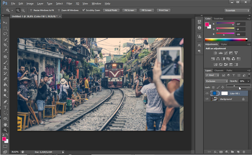 giảm Opacity xuống