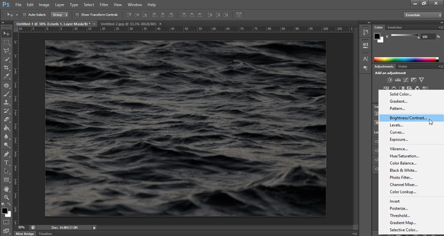 Brightness and Contrast.