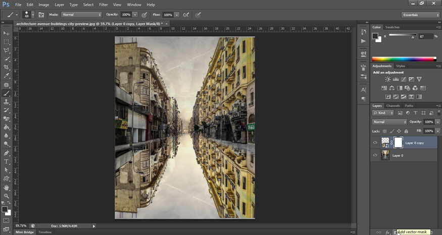 nhấn Add layer mask