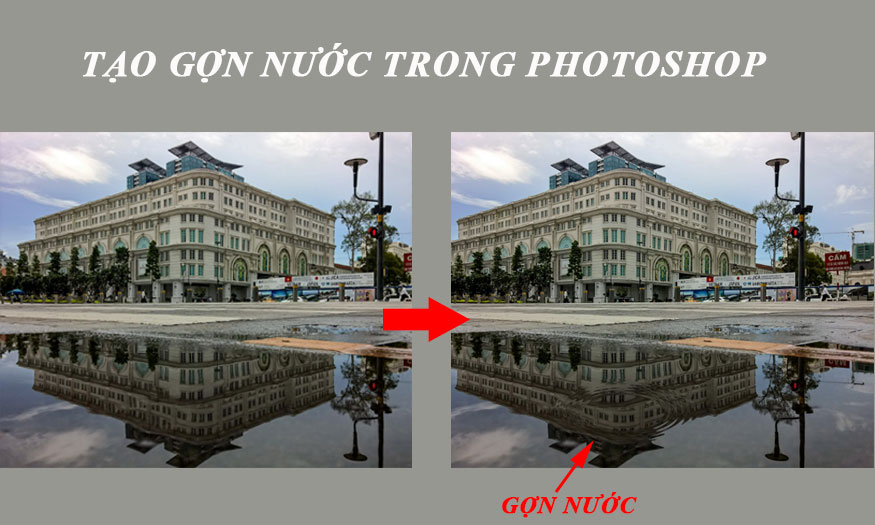 tạo gợn nước trong photoshop