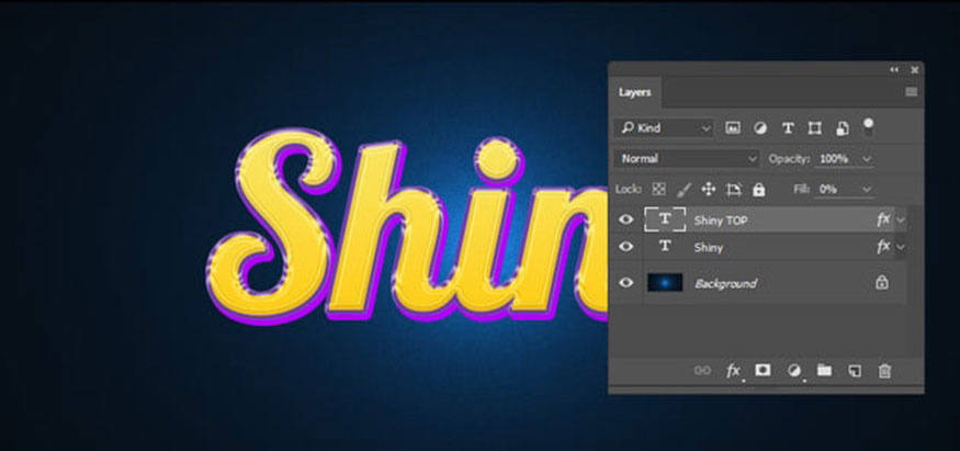 Nhấp chuột phải vào layer Shiny TOP