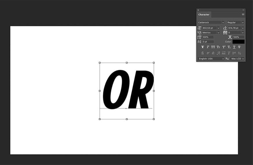 chọn Horizontal Type Tool (T)