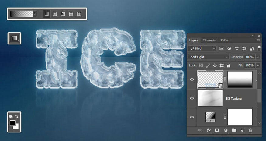 Chọn công cụ Gradient Tool