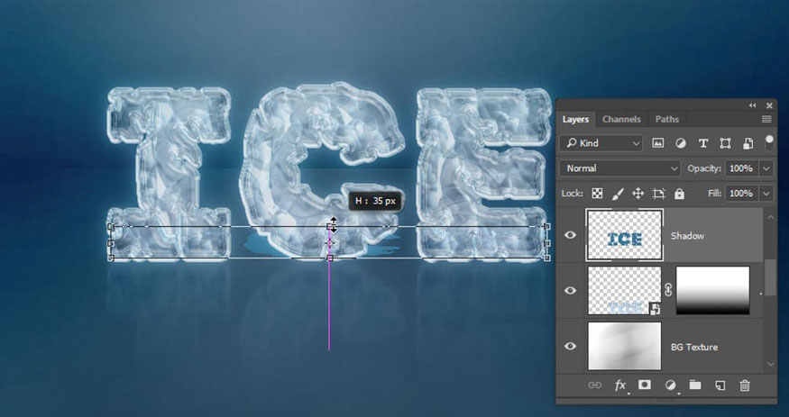 Nhấp chuột phải vào layer Shadow và chọn Rasterize Type
