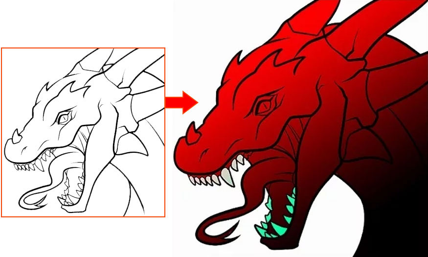 thay đổi màu Line-Art trong Photoshop