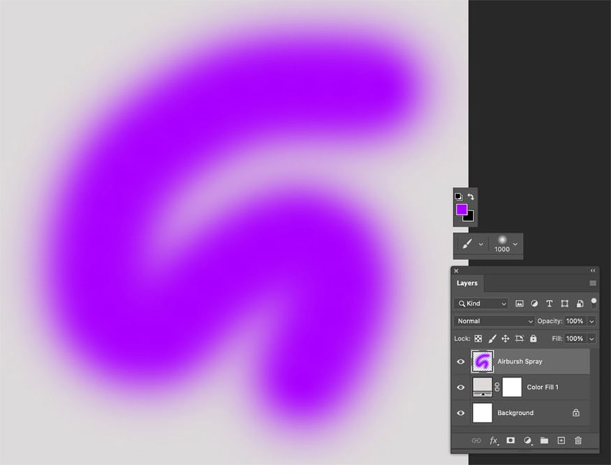 Tạo lớp mới phía trên của lớp Color Fill