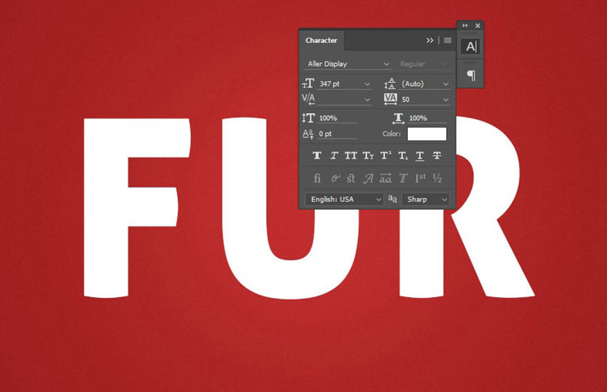 chọn Horizontal Type Tool (T) và viết chữ tùy ý