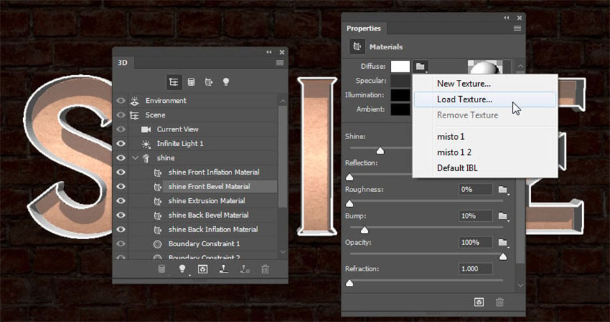 chọn Load Texture