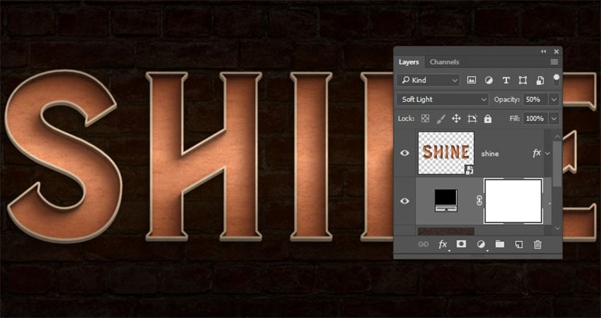 Nhấn chọn biểu tượng Create new fill or adjustment layer 