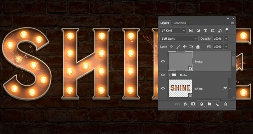 Chuyển đổi lớp Noise thành Smart Object