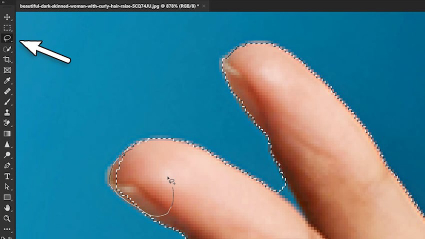 sử dụng Lasso Tool