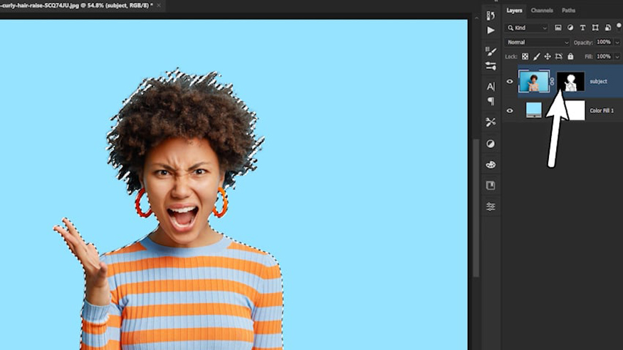 chọn Polygonal Lasso Tool