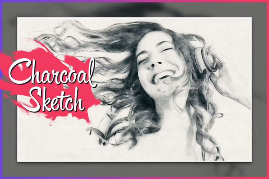 Sketch Charcoal Drawing Photoshop Action