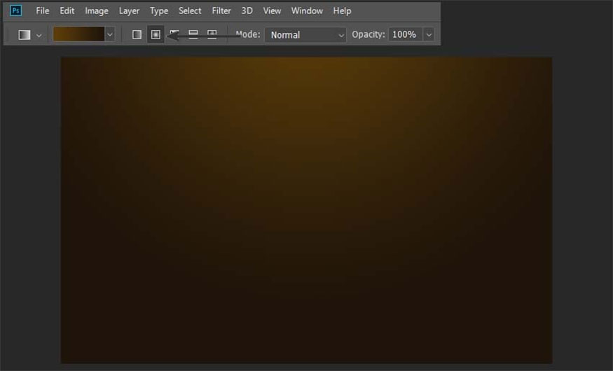Chọn Radial gradient để tạo nền
