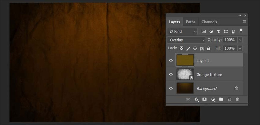 đặt chế độ Blending Mode thành Overlay. 