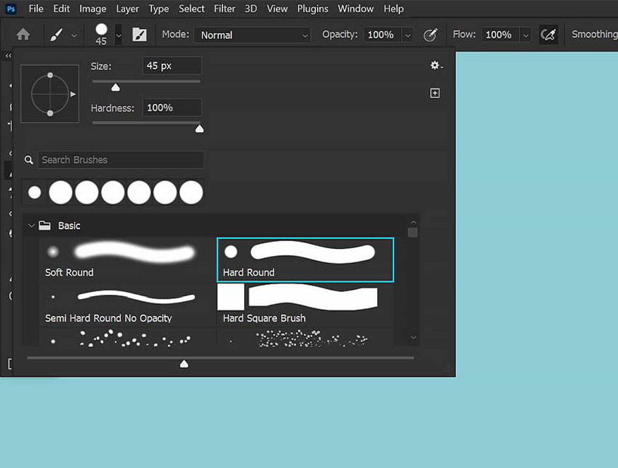  chọn Brush Tool