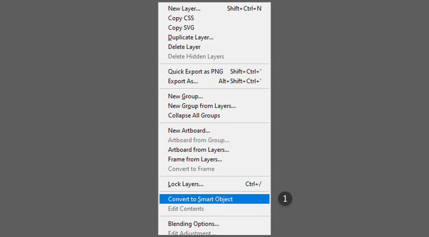 Chọn Convert to Smart Object