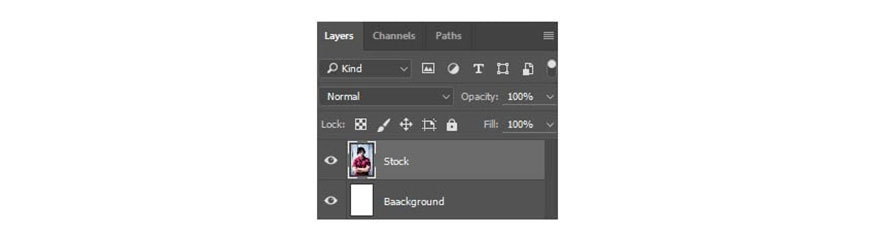 Đặt Foreground Color thành màu trắng và tô màu layer này bằng Paint Bucket Tool (G)