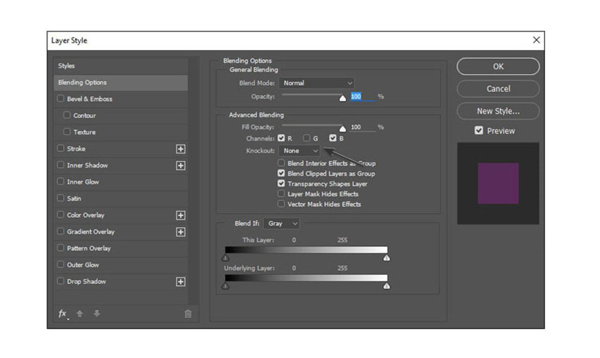 Blending Options