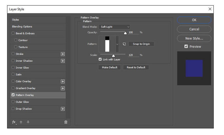 Thêm Pattern Overlay
