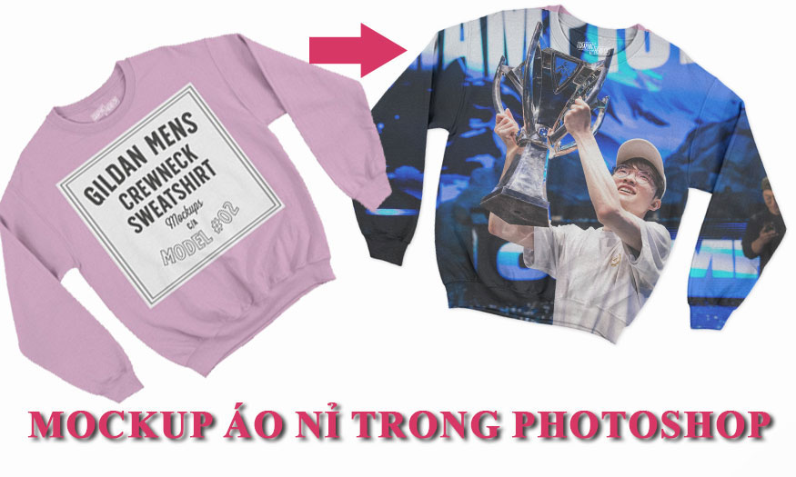mockup áo nỉ trong Photoshop