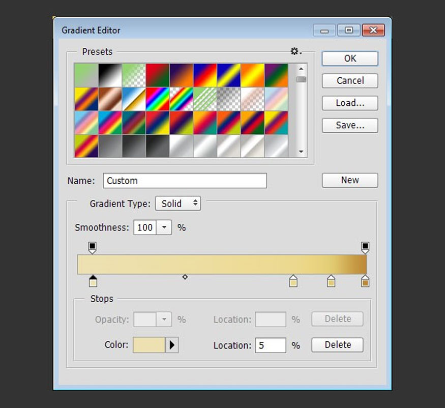 thêm Color Stops