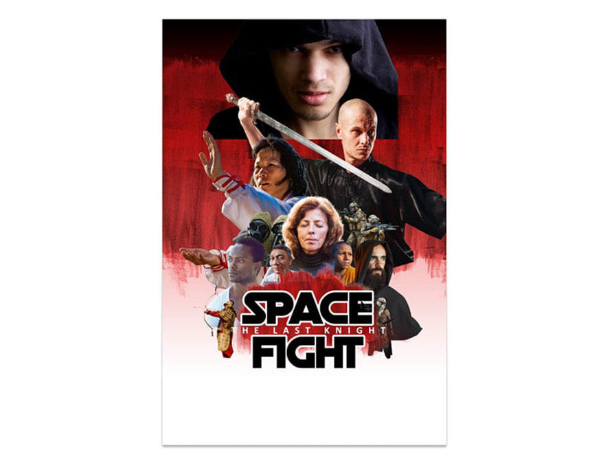 tạo nền bên dưới cho tiêu đề Space Fight thêm nổi bật.
