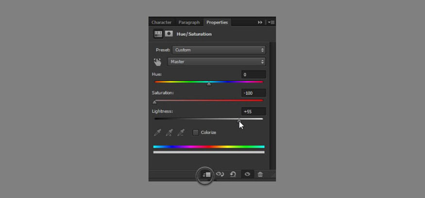 Thêm điều chỉnh Hue/Saturation