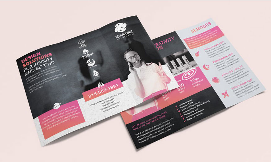 tạo một mẫu mẫu Brochure gấp ba trong Photoshop