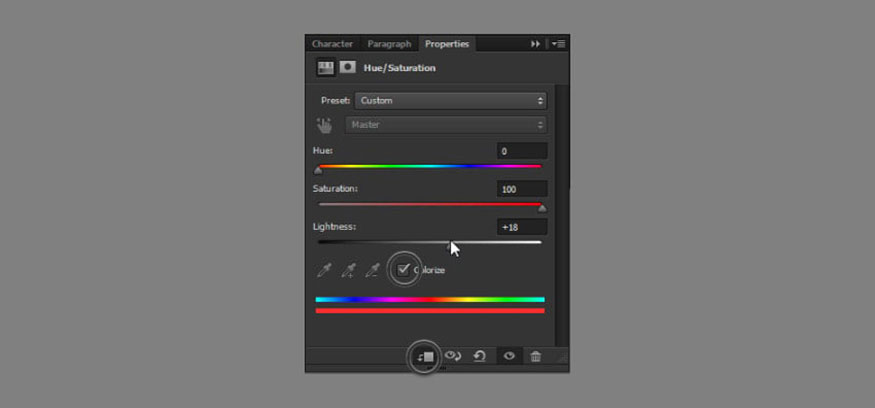 điều chỉnh Hue/Saturation