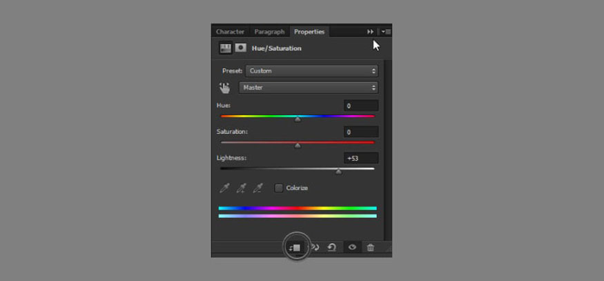 điều chỉnh Hue/Saturation