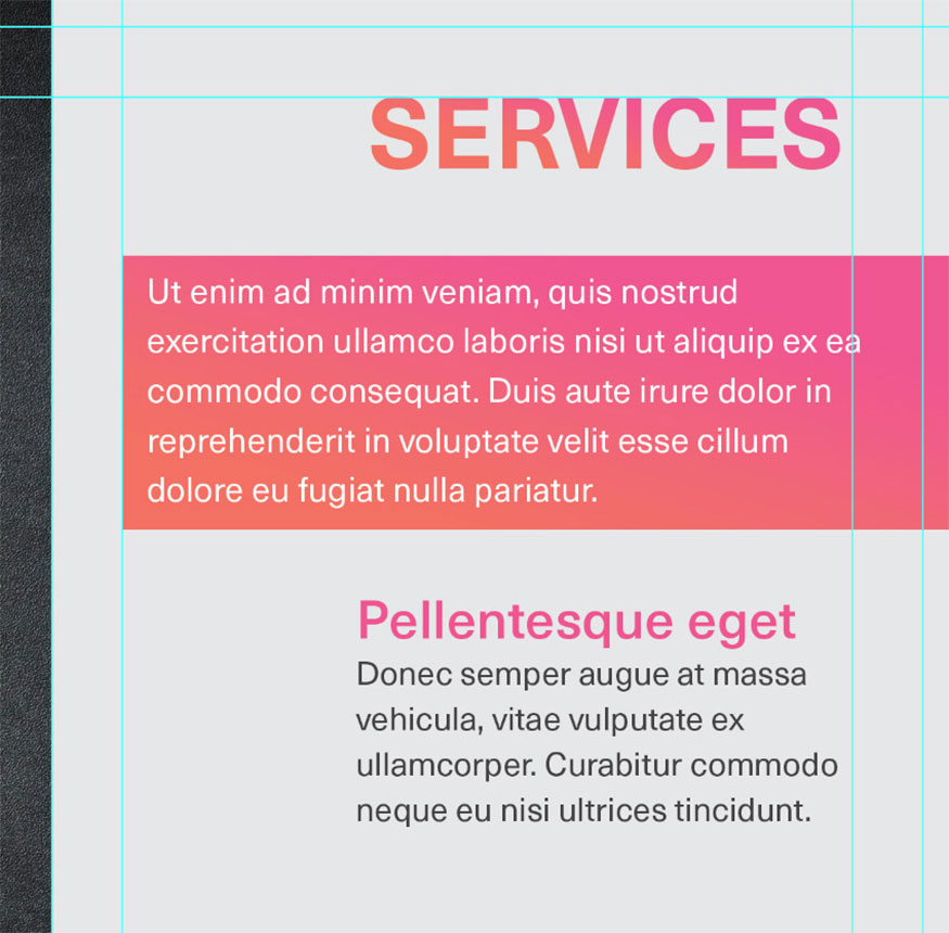 dùng phông chữ Neue Haas Unica ở mức Regular